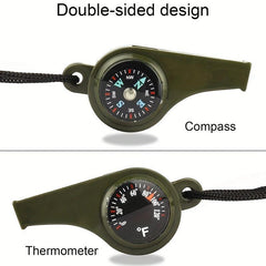 Emergency Survival Whistle Compass Thermometer Referee Cheerleading Whistle