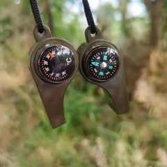 Emergency Survival Whistle Compass Thermometer Referee Cheerleading Whistle