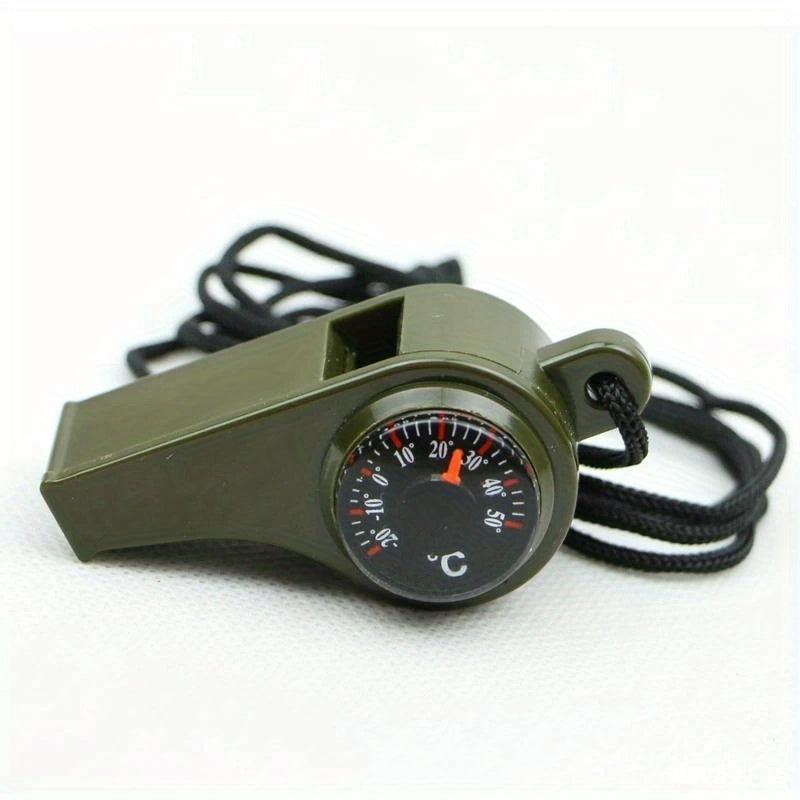 Emergency Survival Whistle Compass Thermometer Referee Cheerleading Whistle