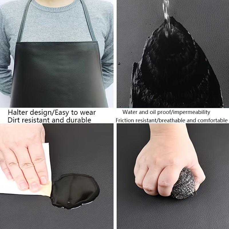Waterproof PVC Leather Apron Kitchen Canteen Rice Industrial Apron