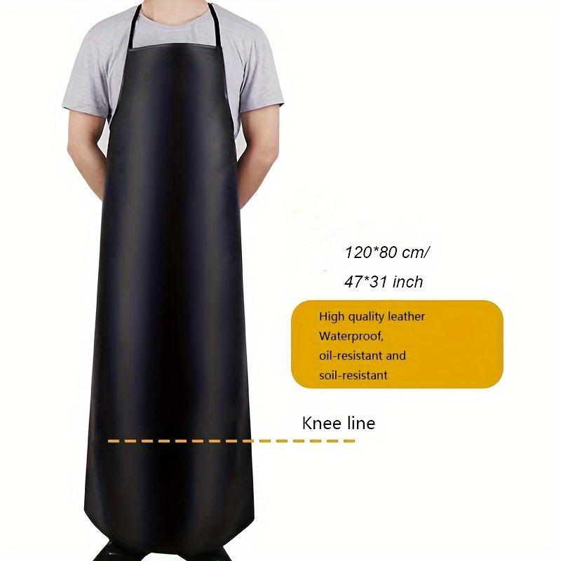Waterproof PVC Leather Apron Kitchen Canteen Rice Industrial Apron