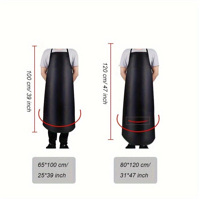 Waterproof PVC Leather Apron Kitchen Canteen Rice Industrial Apron