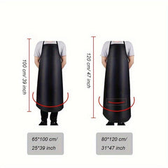 Waterproof PVC Leather Apron Kitchen Canteen Rice Industrial Apron