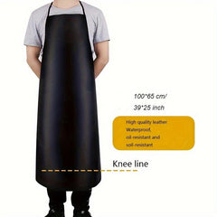 Waterproof PVC Leather Apron Kitchen Canteen Rice Industrial Apron