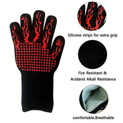 800 C Heat Resistant BBQ Gloves for Hand Safety