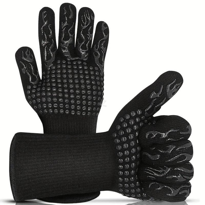 800 C Heat Resistant BBQ Gloves for Hand Safety