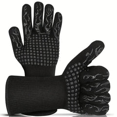 800 C Heat Resistant BBQ Gloves for Hand Safety
