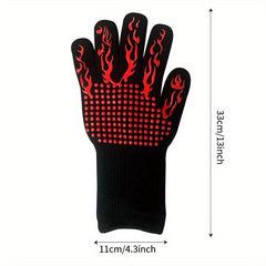 800 C Heat Resistant BBQ Gloves for Hand Safety