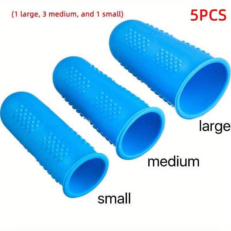 5pcs Silicone Finger Protector Sleeve Cover Anti-slip Kitchen Protective Cover