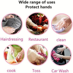 100pcs Disposable TPE Transparent Sterile Protective Gloves