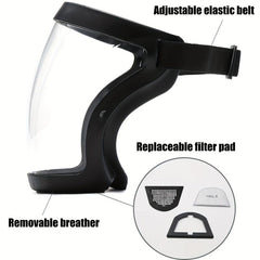Anti Fog Face Mask with Filter and Adjustable Band Full Face Protection