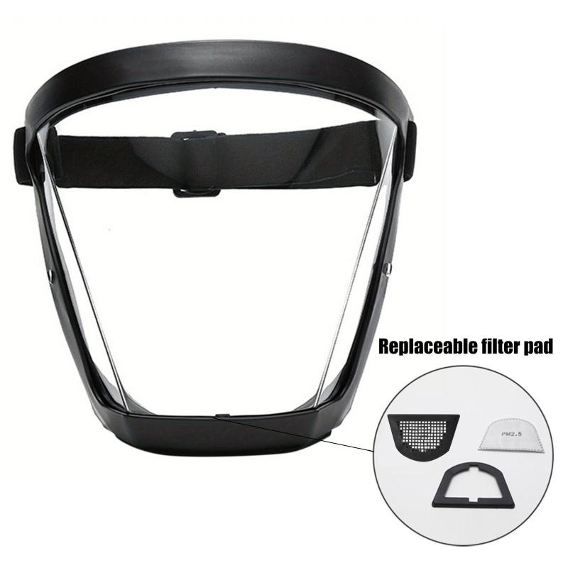 Anti Fog Face Mask with Filter and Adjustable Band Full Face Protection