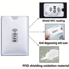 10pcs Credit Card Sleeve Wallet RFID/NFC Blocking Aluminum Metal Protection