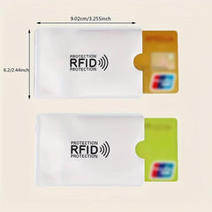 10pcs Credit Card Sleeve Wallet RFID/NFC Blocking Aluminum Metal Protection