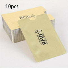 10pcs Credit Card Sleeve Wallet RFID/NFC Blocking Aluminum Metal Protection