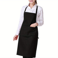 Women's Wear-Resistant Kitchen Apron with Large Pockets