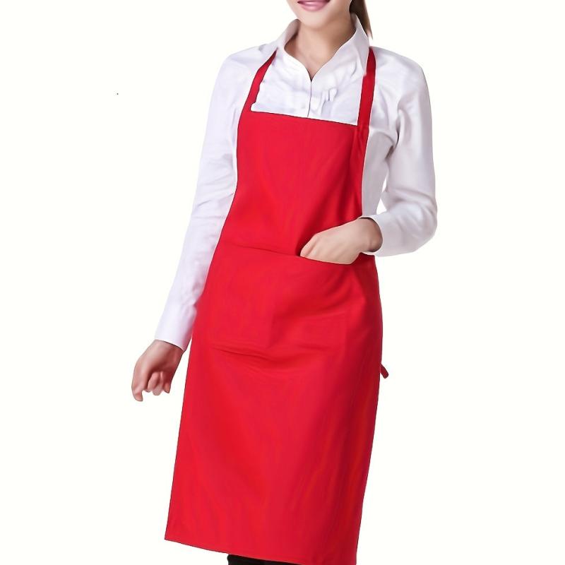 Women's Wear-Resistant Kitchen Apron with Large Pockets