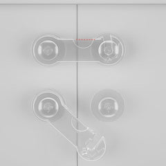 2pcs Short Transparent Safety Lock for Cabinet Door