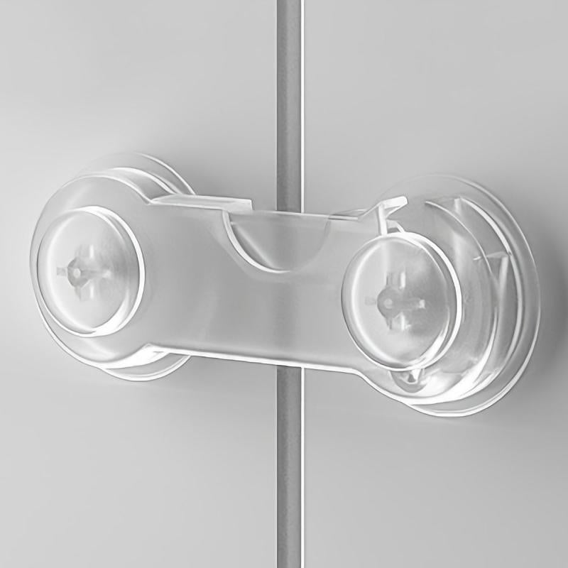 2pcs Short Transparent Safety Lock for Cabinet Door
