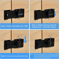 Keyless 3 Digit Combination Lock for Home Security