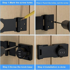 Keyless 3 Digit Combination Lock for Home Security