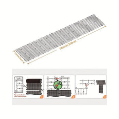 200x28cm Deterrent Mat For Cats With Spikes Outdoor Indoor Dog Digging