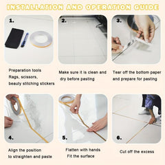 Floor Edging Waterproof Wall Stickers Self Adhesive
