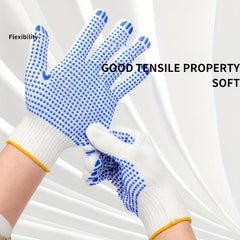 Anti Slip Nylon Finger Woven Rubber Gloves for Men and Women