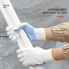 Anti Slip Nylon Finger Woven Rubber Gloves for Men and Women