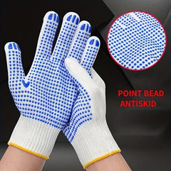 Anti Slip Nylon Finger Woven Rubber Gloves for Men and Women