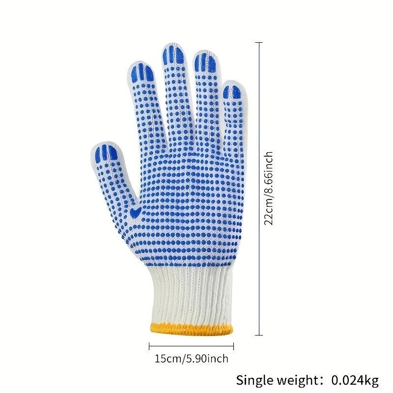 Anti Slip Nylon Finger Woven Rubber Gloves for Men and Women