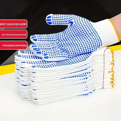 Anti Slip Nylon Finger Woven Rubber Gloves for Men and Women