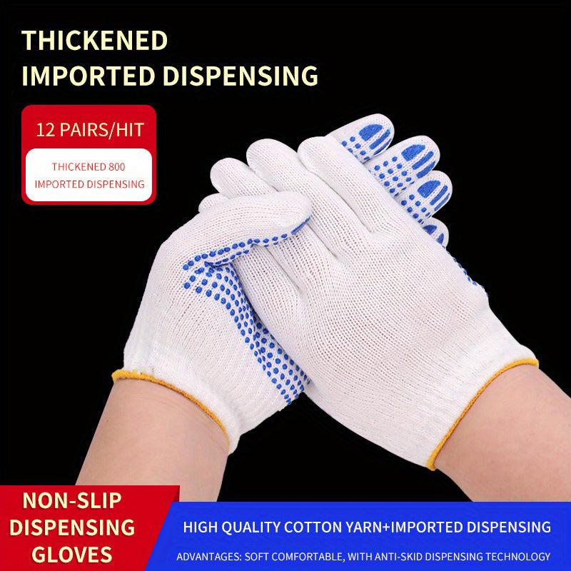 Anti Slip Nylon Finger Woven Rubber Gloves for Men and Women