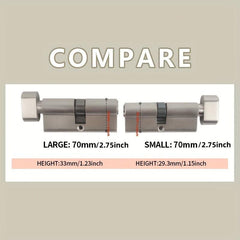 European Standard 70mm Large Cylinder Knob Lock with 3 Keys