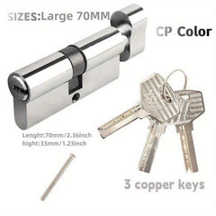European Standard 70mm Large Cylinder Knob Lock with 3 Keys