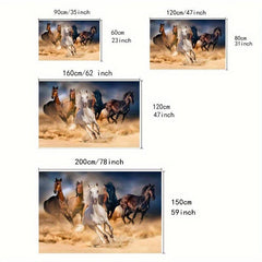 3D Running Horse Carpet Non-slip Decoration