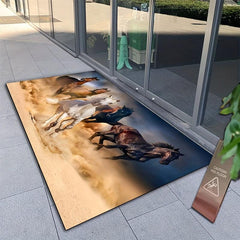 3D Running Horse Carpet Non-slip Decoration