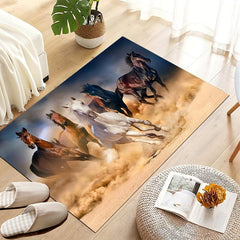 3D Running Horse Carpet Non-slip Decoration