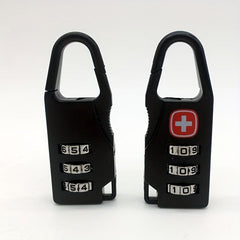 Portable Luggage Zipper Combination Lock Padlock Three Wheel Lock