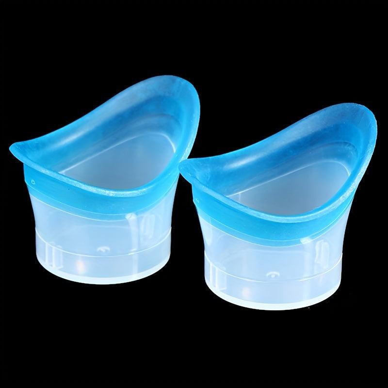 2pcs Silicone Eyewash Cup Reusable Soft Eye Bath Cup