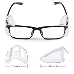 4pcs Flexible Slip On Side Shields For Safety Glasses Small to Medium Eyeglasses