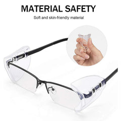4pcs Flexible Slip On Side Shields For Safety Glasses Small to Medium Eyeglasses