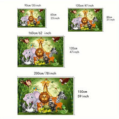 Cartoon Puzzle Play Zoo Carpet Decoration Crystal Velvet Mat