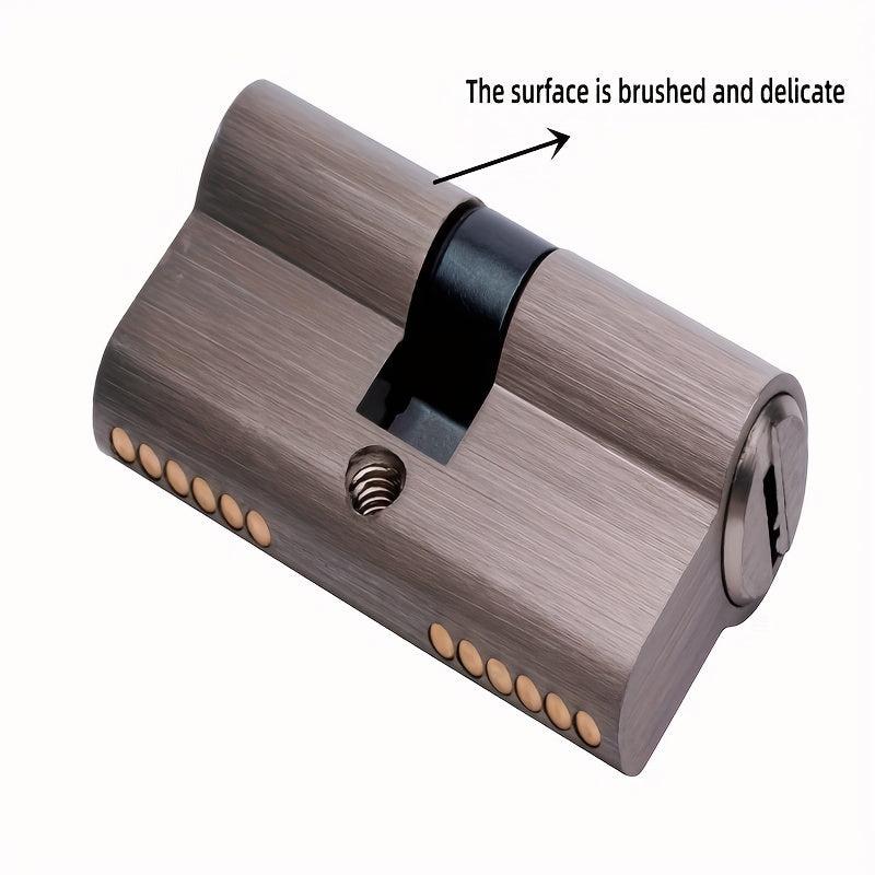 Large Zinc Alloy Lock Cylinder with 3 Keys - 60mm Double Opening