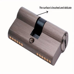 Large Zinc Alloy Lock Cylinder with 3 Keys - 60mm Double Opening