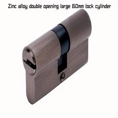 Large Zinc Alloy Lock Cylinder with 3 Keys - 60mm Double Opening