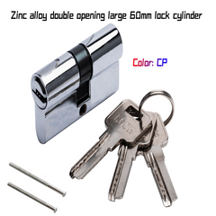 Large Zinc Alloy Lock Cylinder with 3 Keys - 60mm Double Opening