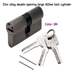 Large Zinc Alloy Lock Cylinder with 3 Keys - 60mm Double Opening