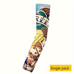 Halloween Carnival Tattoo Sleeves Sun Protection Sleeves