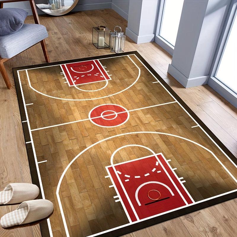 Basketball Court Crystal Pile Carpet Living Room Play Mat